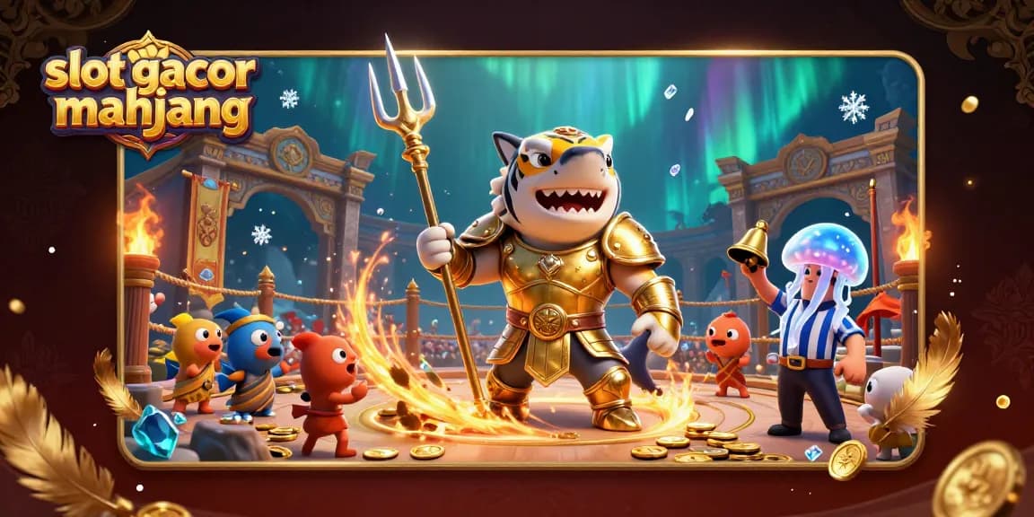 Engage with slot gacor mahjong through this dynamic 3D scene featuring fierce characters in action.