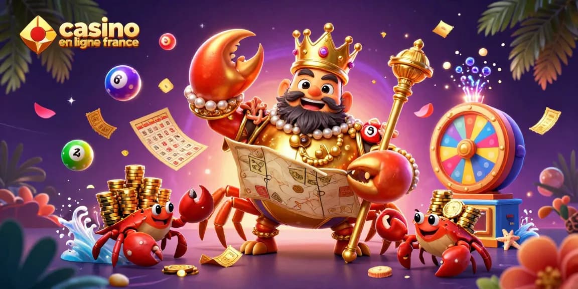 Découvrez le jeu passionnant du casino en ligne France avec un crabe empereur et des éléments dynamiques.
