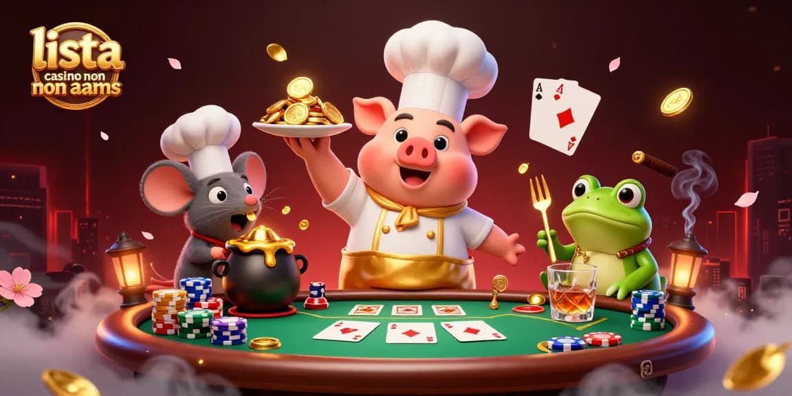 Scopri la nostra lista casino non AAMS con ambientazione coinvolgente di giochi e personaggi animati.