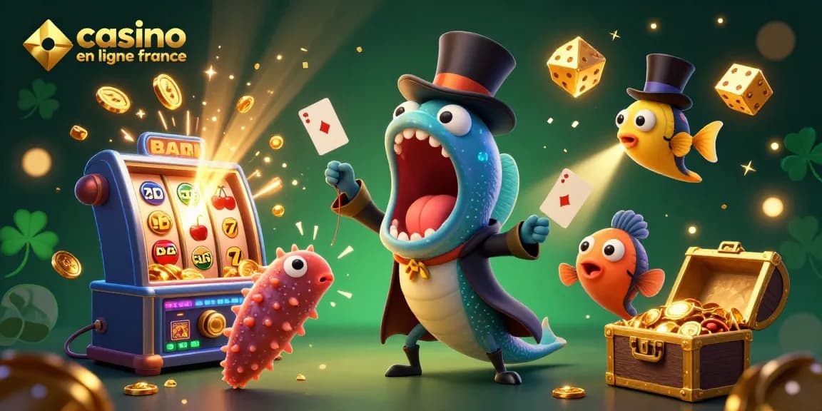 Profitez des jeux au casino en ligne France avec une scène vibrante d'eux en action.