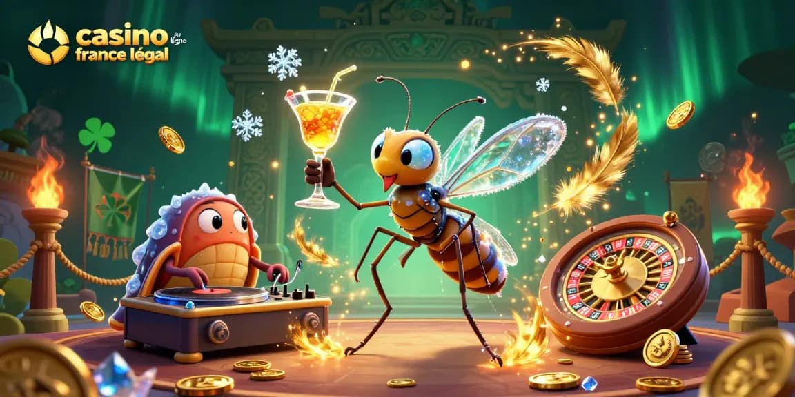 Plongez dans le monde du casino en ligne France légal avec notre illustration captivante de joueurs en action.