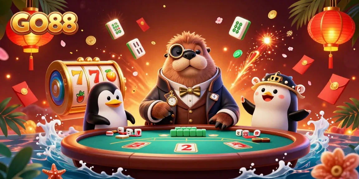 Experience GO88's exciting poker scene with stunning visuals and dynamic gambling elements.