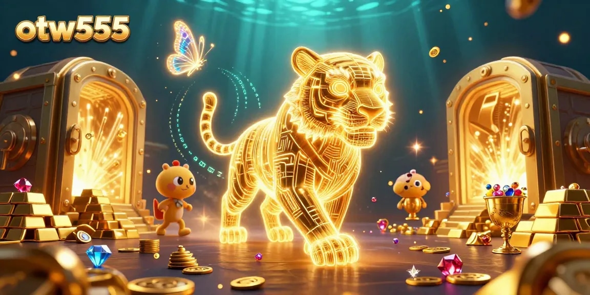 Experience the thrill of otw555 in an electrifying casino scene filled with treasures.
