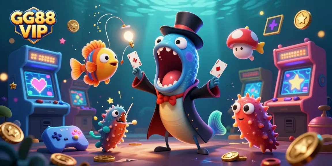 Engage in thrilling gameplay with GG88 VIP featuring a magical undersea adventure of card tricks and arcade excitement.