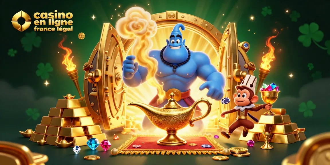 Casino en ligne France légal : Découvrez une illustration riche et dynamique de jeux d'argent.