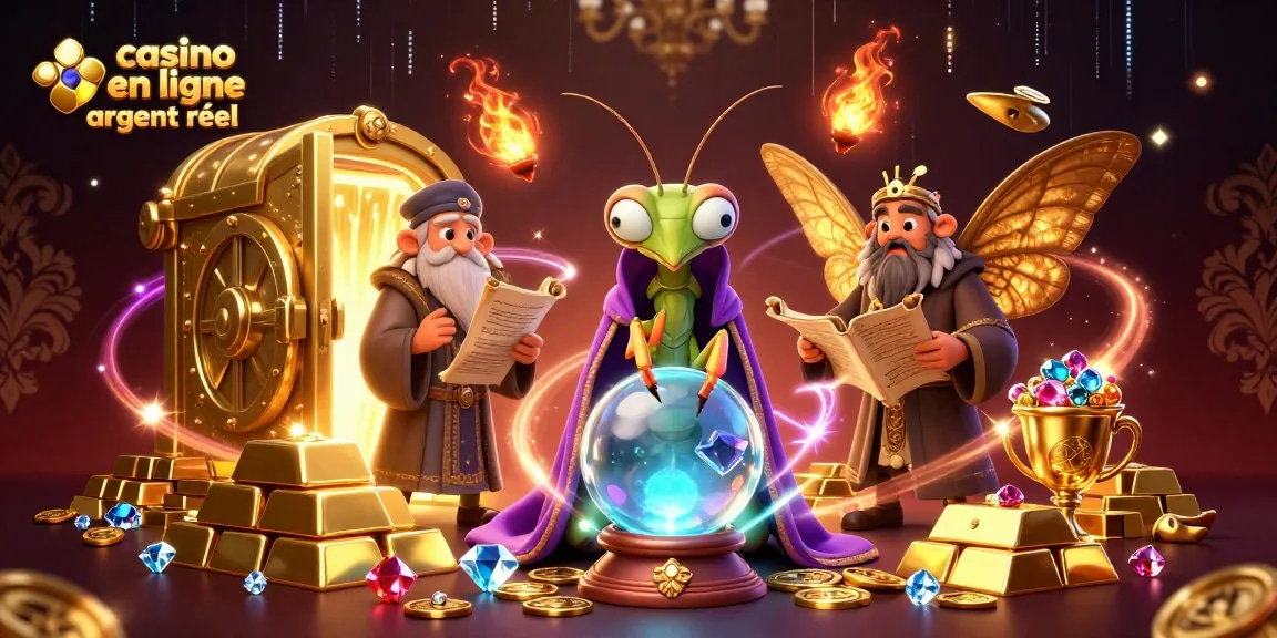 Explorez l'univers fascinant du casino en ligne argent réel avec des personnages mystiques et des trésors flamboyants.