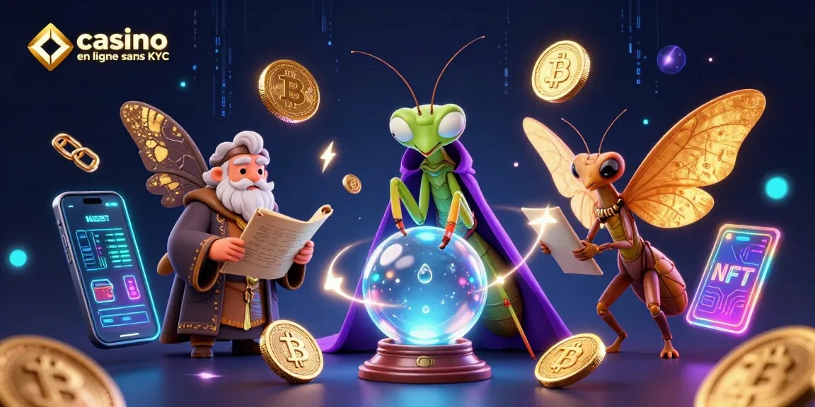 Explorez le monde fascinant du casino en ligne sans KYC avec des personnages mystiques.