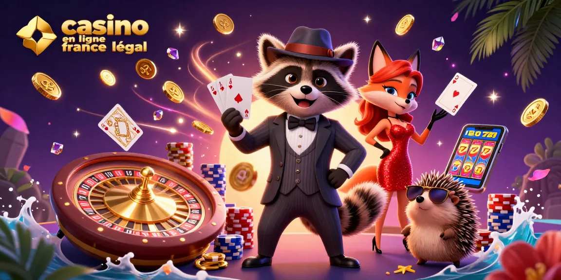 Plonger dans l'univers du casino en ligne légal en France avec une illustration dynamique captivante.