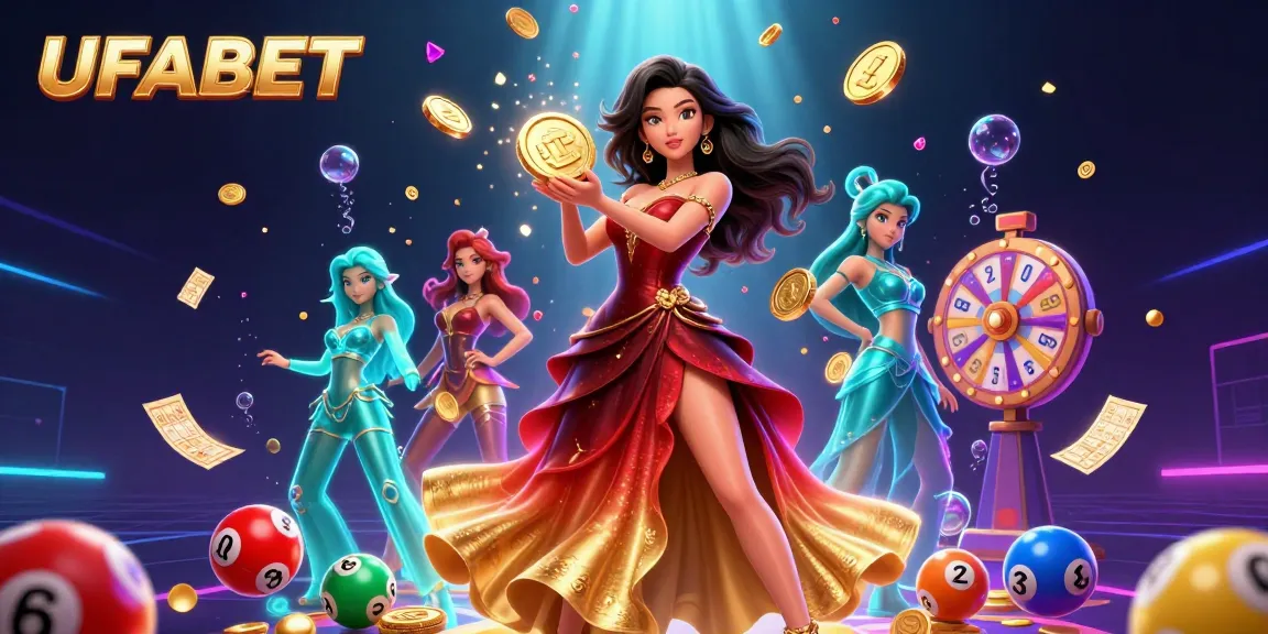 Join the excitement at UFABET with our stunning gaming illustration showcasing vibrant themed elements.