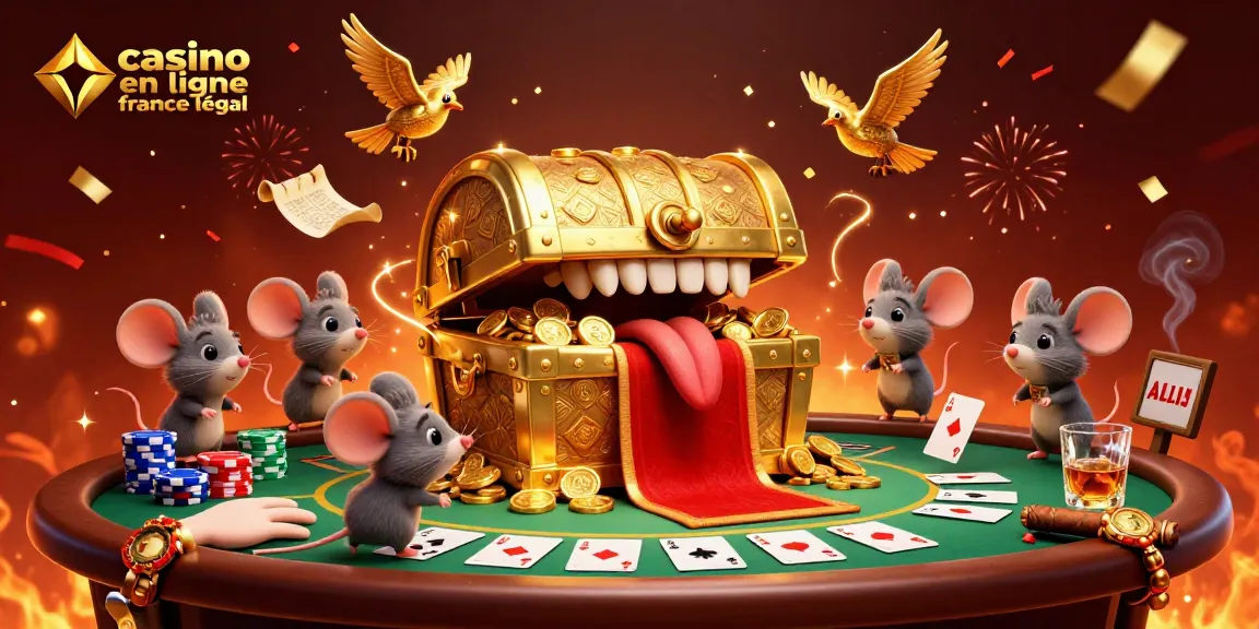 Illustration 3D détaillée représentant le concept de casino en ligne France légal avec des éléments de poker captivants.