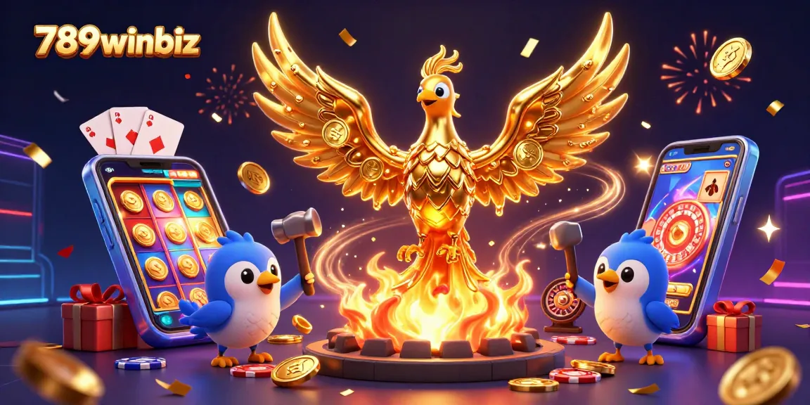 Experience excitement with 789winbiz as golden coins and jackpots burst from a vivid slot game.