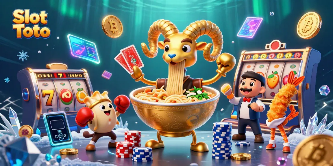 Gambarlah Slot Toto yang menampilkan karakter kartun 3D dan elemen permainan yang menarik.