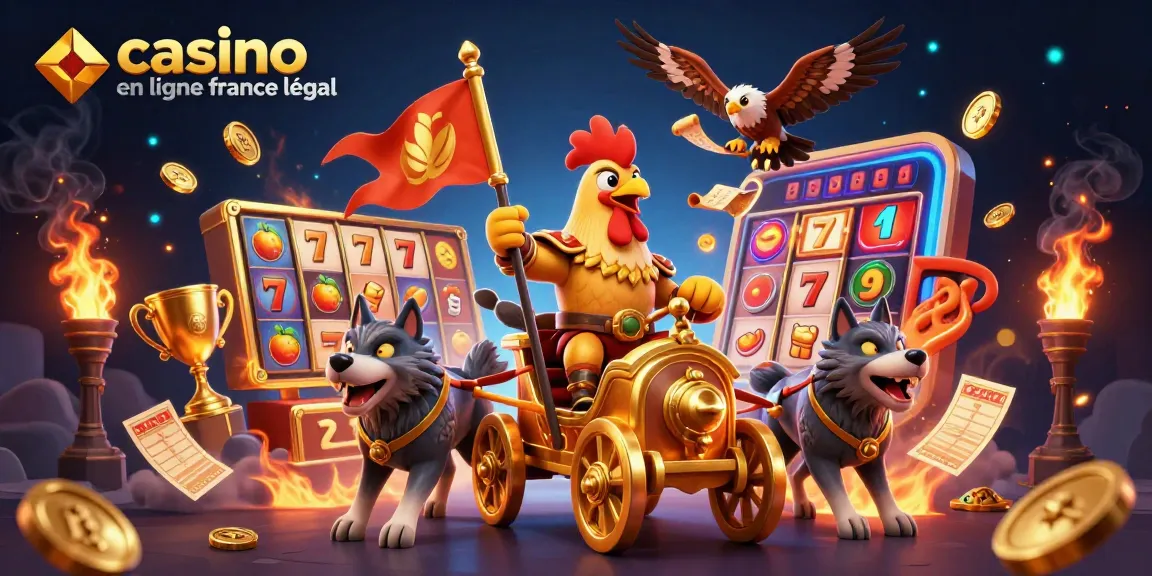 Capturez l'adrénaline du casino en ligne légal en France avec nos symboles de machines à sous et un personnage captivant.
