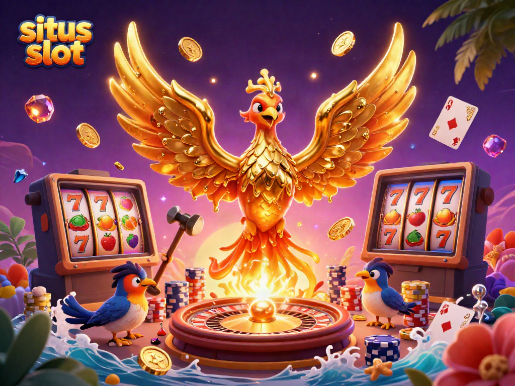 Experience the thrill of situs slot with vibrant 3D characters and dynamic casino elements.