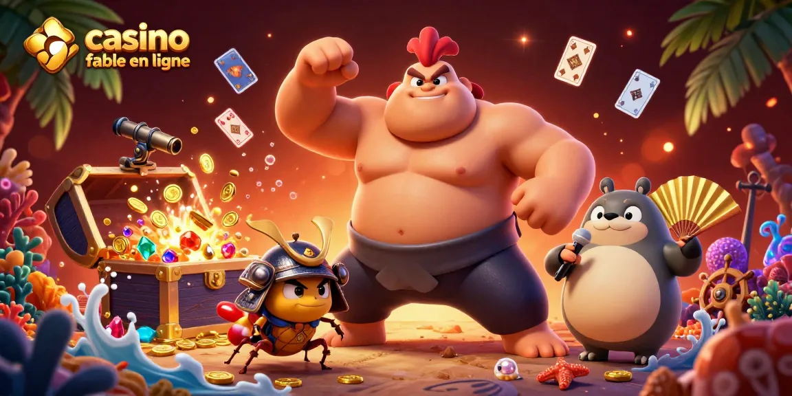 Gainz sur un casino fiable en ligne, avec un poulet sumo et une ambiance festive.