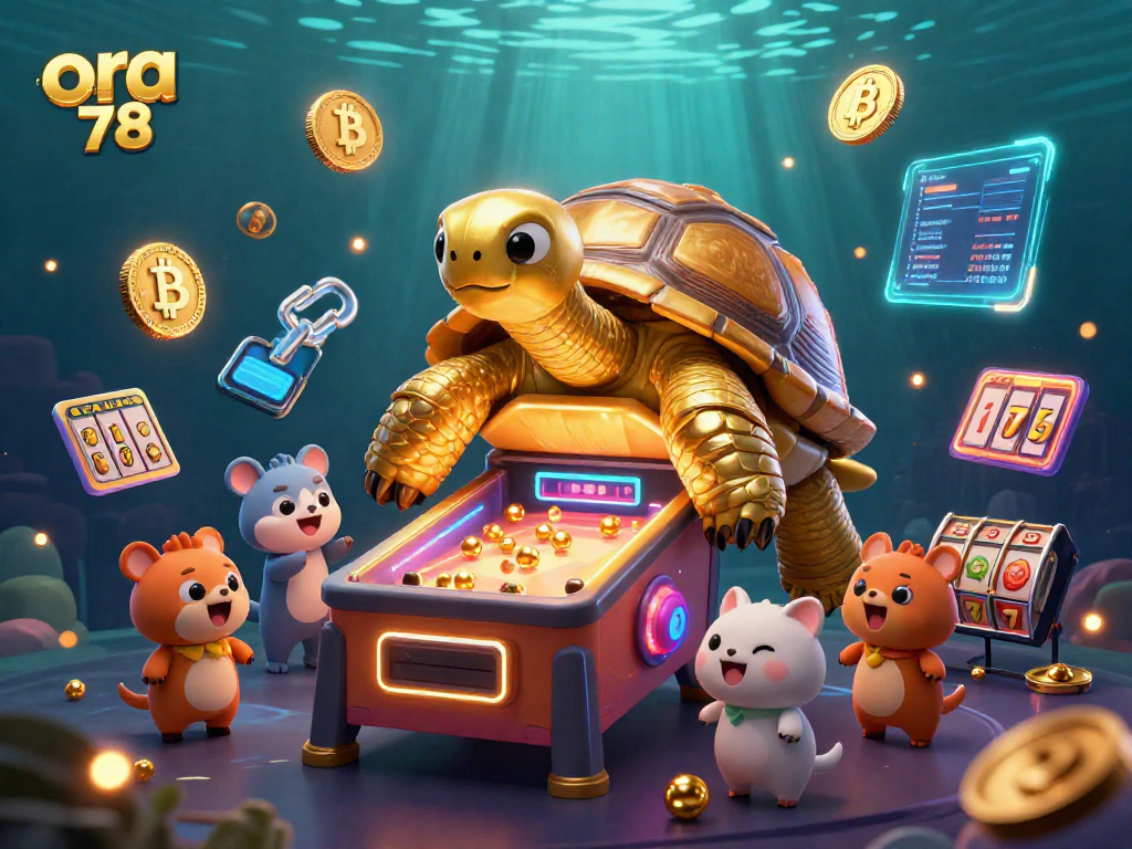 Permainan menarik di ora 78 dengan simbol slot dan hewan lucu yang berlomba.