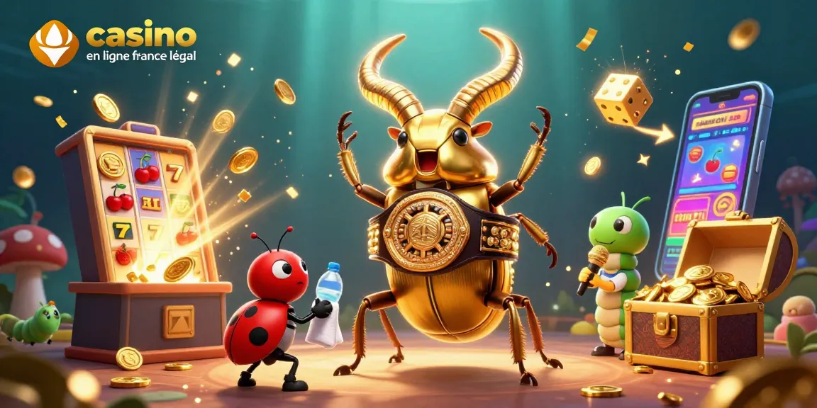 Découvrez l'illustration 3D captivante de casino en ligne France légal, avec des personnages animés.