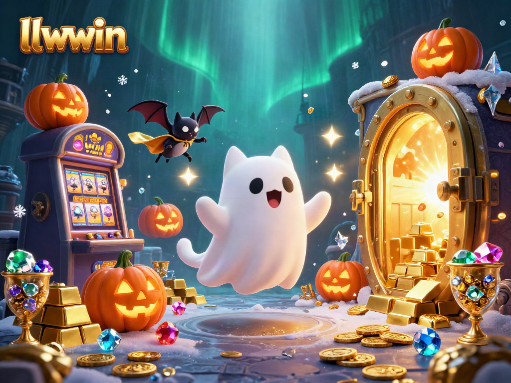 Engage with llwwin's thrilling casino adventure featuring a ghost cat and treasure elements.