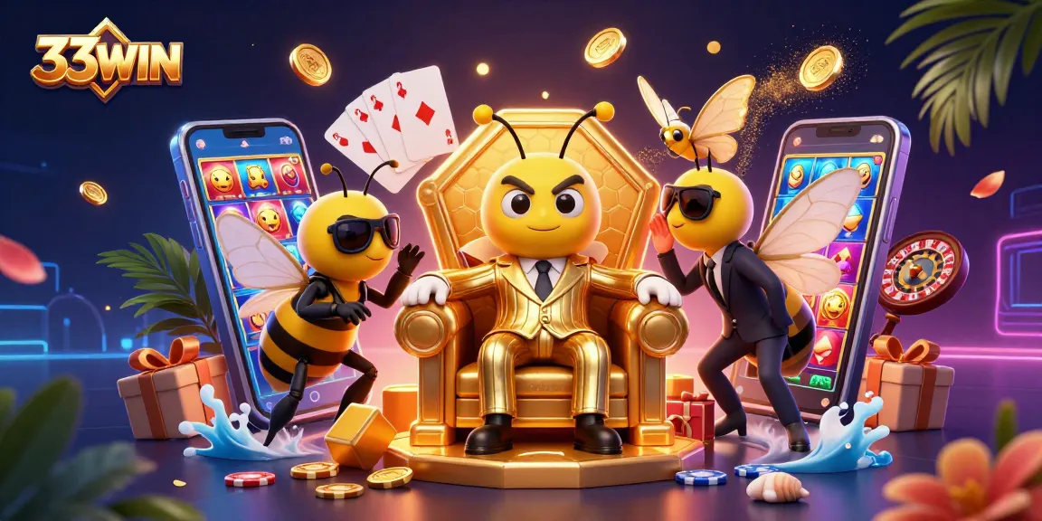 Engage in exciting gameplay at 33WIN with dynamic slot games and vibrant casino elements alive in 3D art.