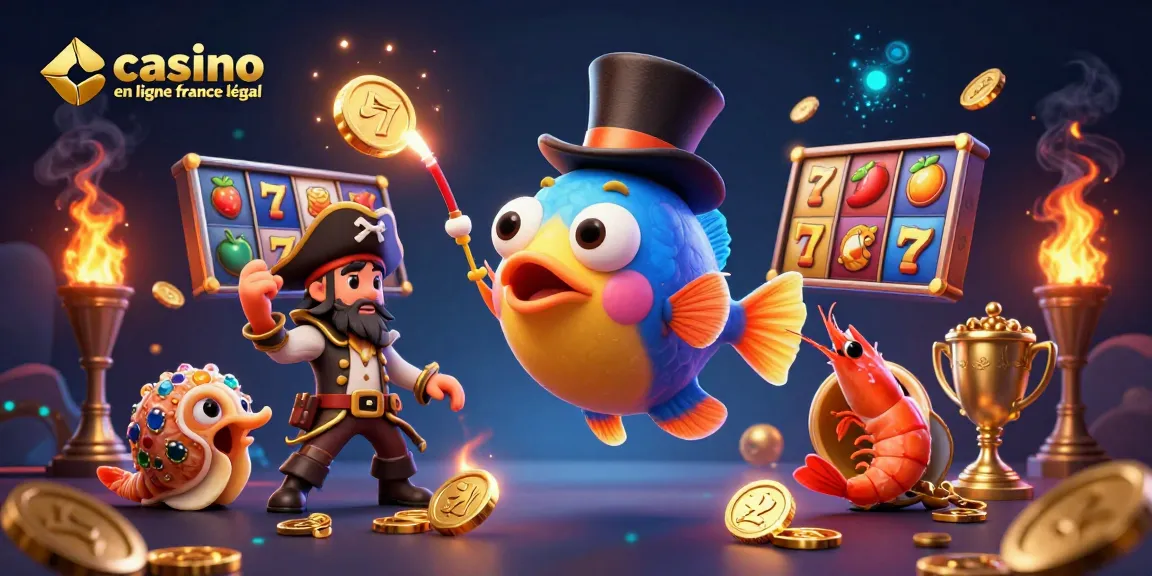Atteignez des gains avec le casino en ligne France légal illustré par des personnages marins fascinants.