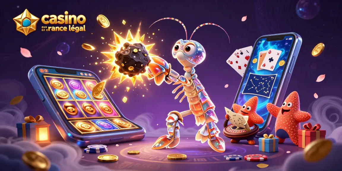Illustration de casino en ligne France légal, combinant le samouraï galactique et les jeux d'argent.