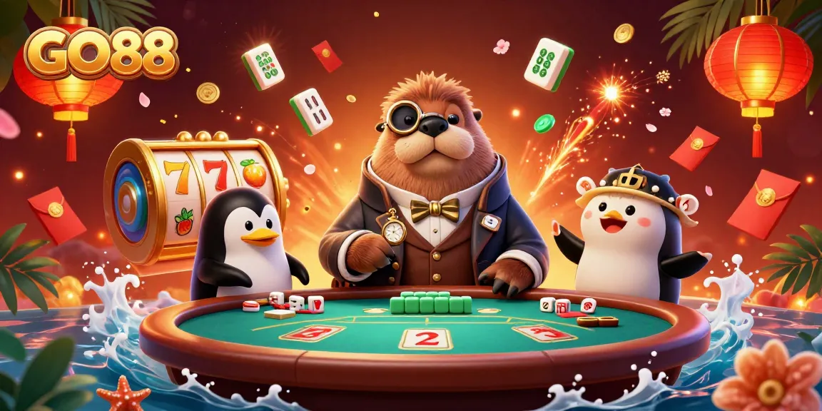 Experience GO88's exciting poker scene with stunning visuals and dynamic gambling elements.