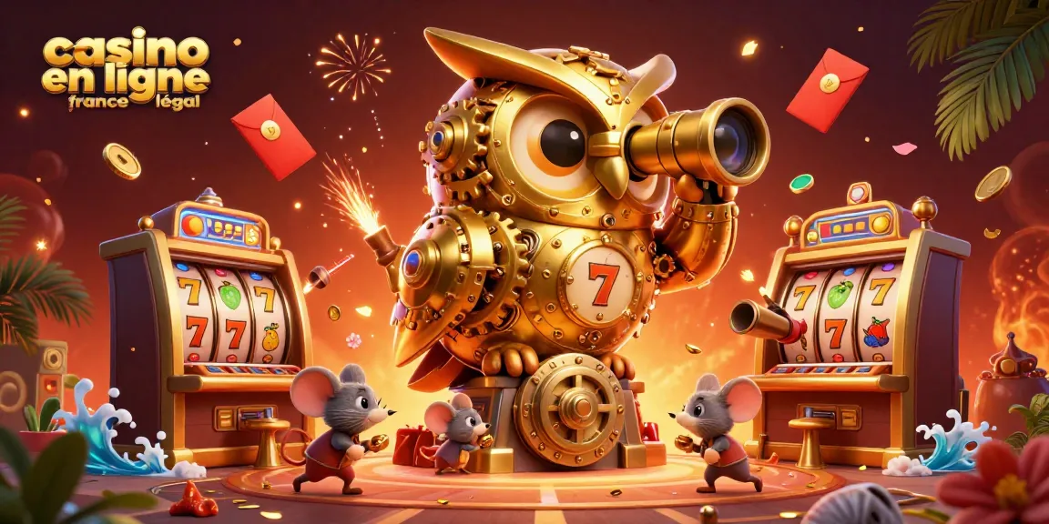 Découvrez le jeu au casino en ligne légal en France avec une illustration dynamique et colorée.