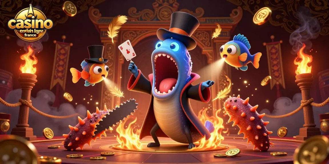 Jouez avec joie au casino en ligne France grâce à une illustration dynamique animée par des créatures marines.