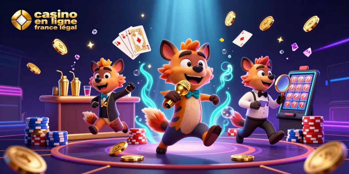 Profitez de l’expérience du casino en ligne en France légal avec des hyènes caricaturales animant un club de comédie.