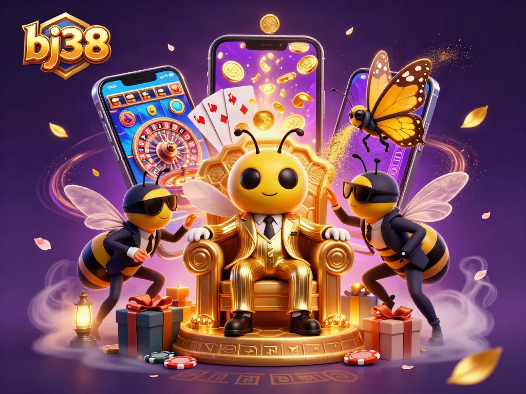 Experience thrilling gameplay at bj38 with bumblebee mob boss surrounded by vibrant casino elements.