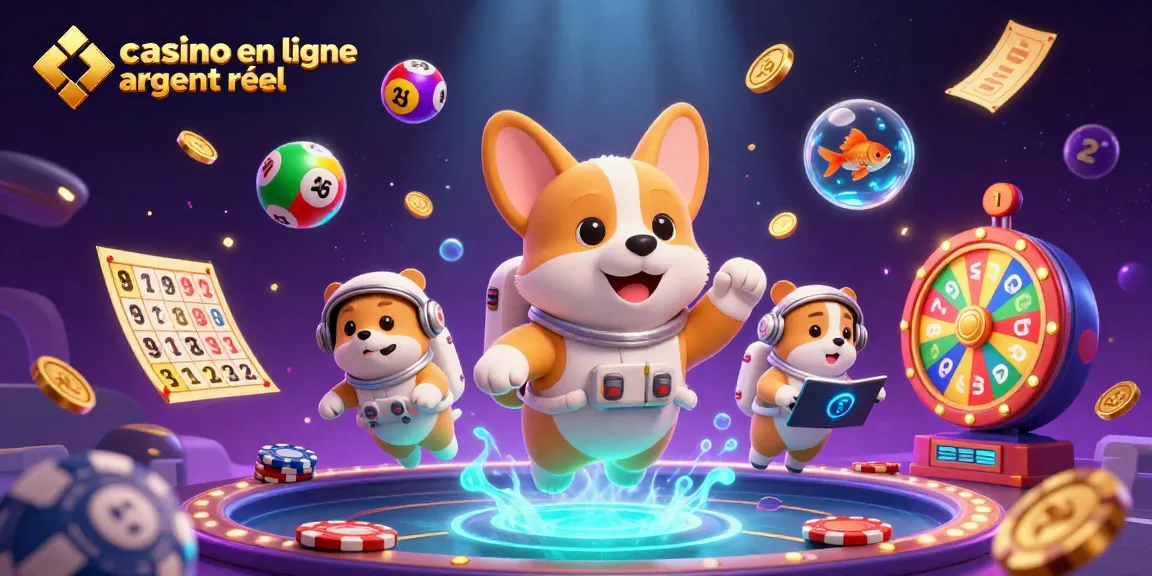 Jouez avec succès sur un casino en ligne argent réel, où un corgi astronaute flottant profite des bonus et des jeux captivants.