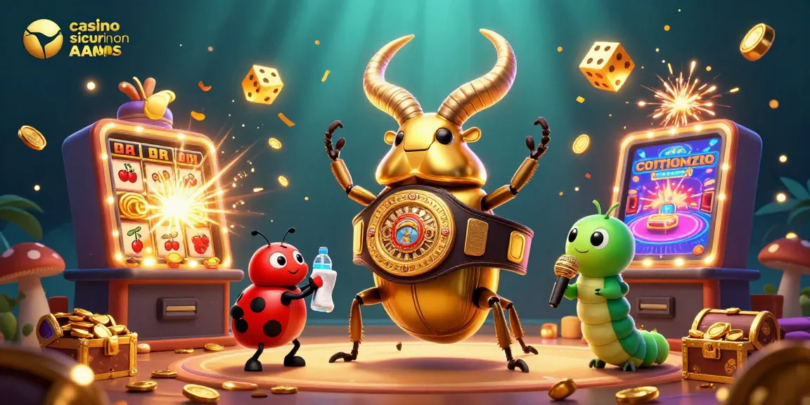 Scopri i casino sicuri non AAMS con emozionanti sfide e jackpot in un'illustrazione vibrante.