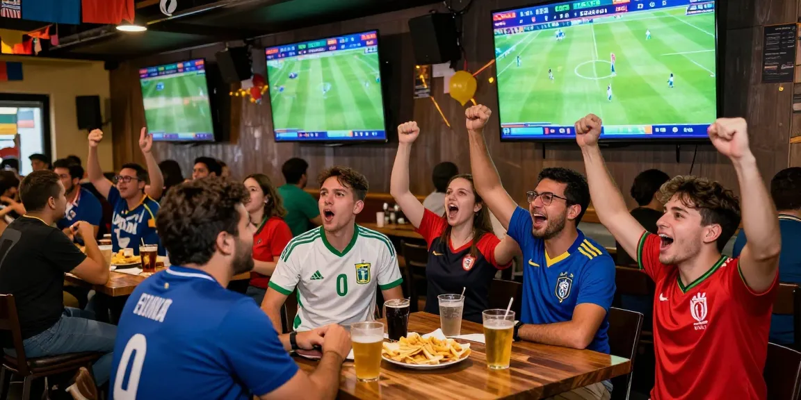 Gacor25 sports betting fans celebrating during World Cup 2026 matches.