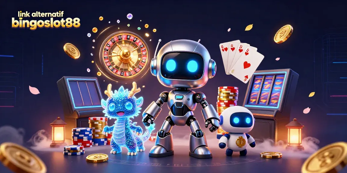 Memenangkan jackpot di link alternatif bingoslot88 dengan robot cyberpunk dan naga holografik yang menggemparkan.