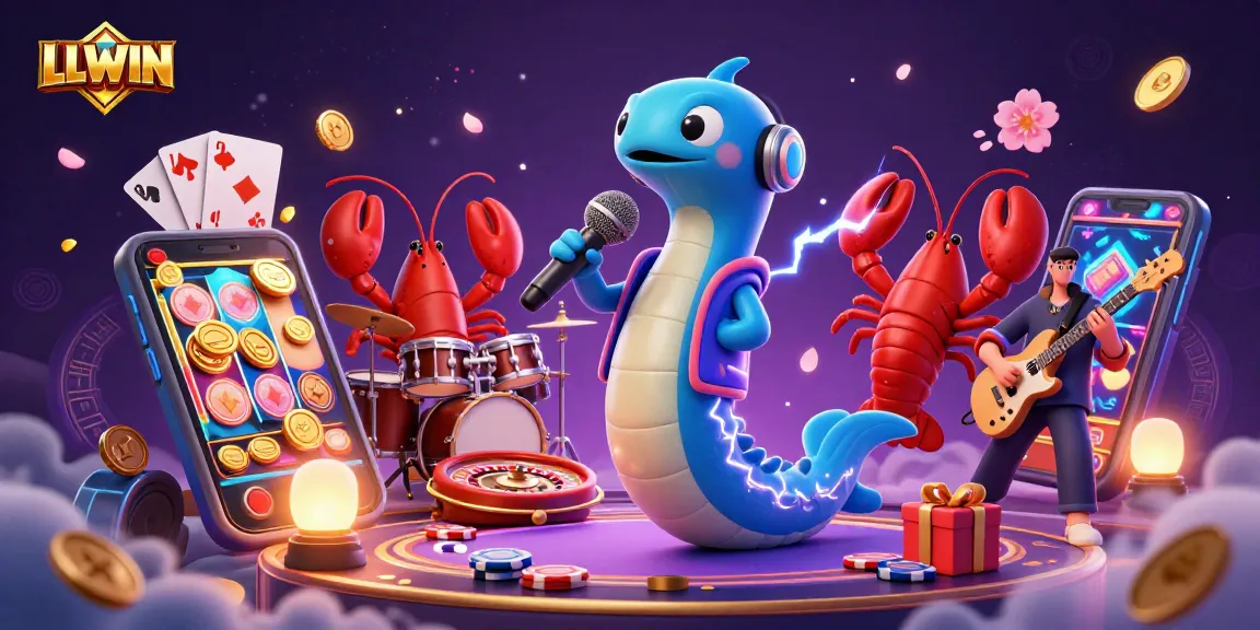 LLWIN's electric eel DJ thrills with vibrant casino elements in an underwater spectacle.
