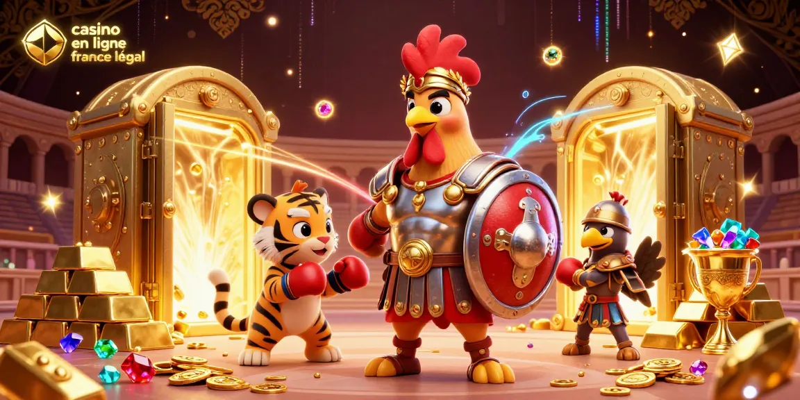 Gagnez des jackpots avec casino en ligne légal en France dans une illustration dynamique et dorée.