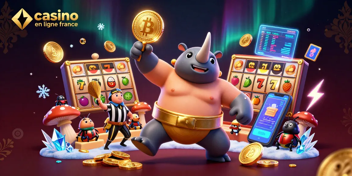 Joue au casino en ligne France avec cet autobus d'insectes caricaturaux et des pièces d'or volantes