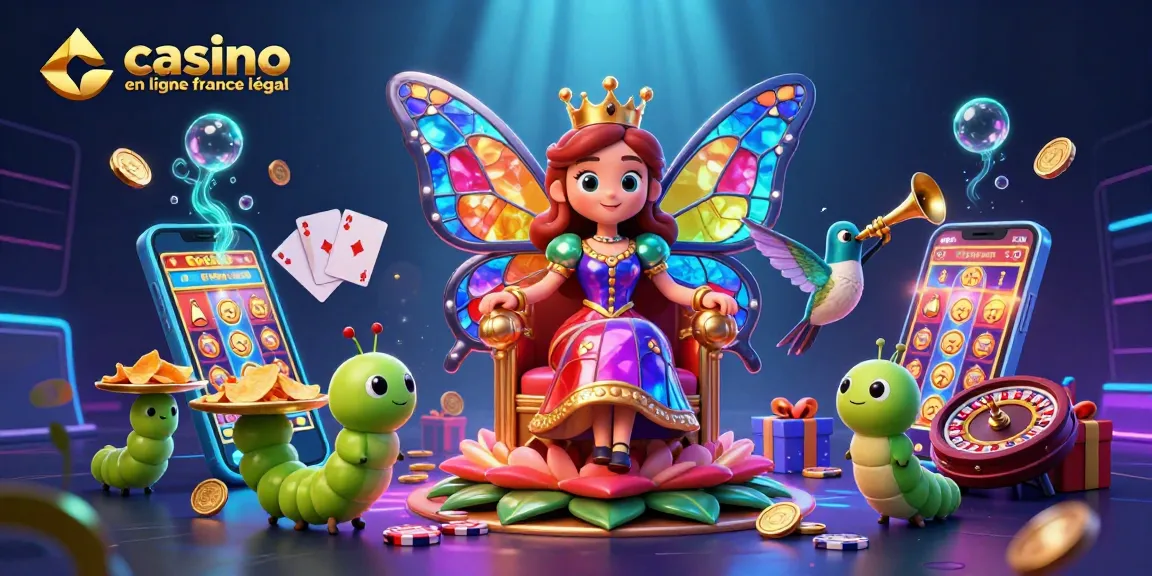 Rejoignez la reine des papillons dans un monde de jeux avec casino en ligne france légal.