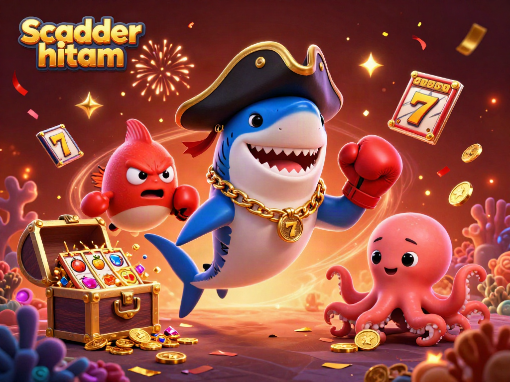 Engage with scatter hitam features in a vibrant slot game scene, showcasing characters and dynamic elements.