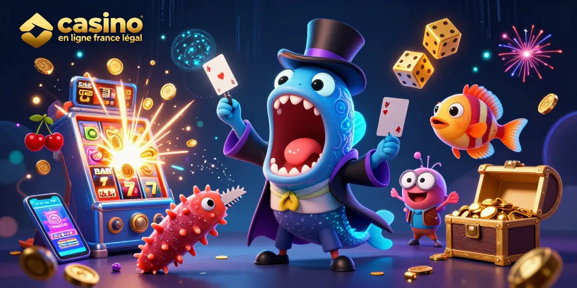 Le casino en ligne France légal avec une scène magique d'un poisson-lanterne et d'une anguille gulper.