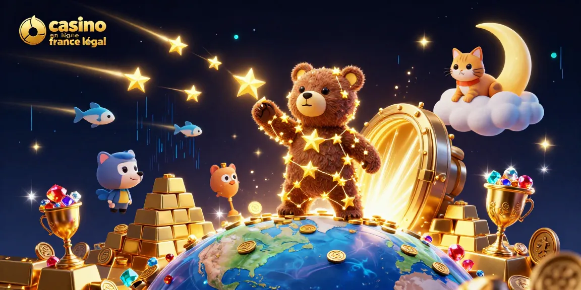 Plongez dans l'univers des jeux de casino en ligne légal en France avec une illustration 3D spectaculaire.