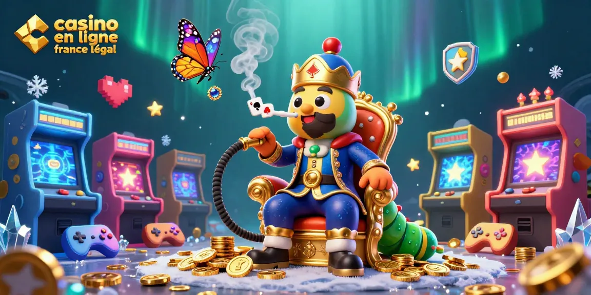 Profitez d'une animation casino en ligne France légal à travers des symboles de poker dans une illustration dynamique.