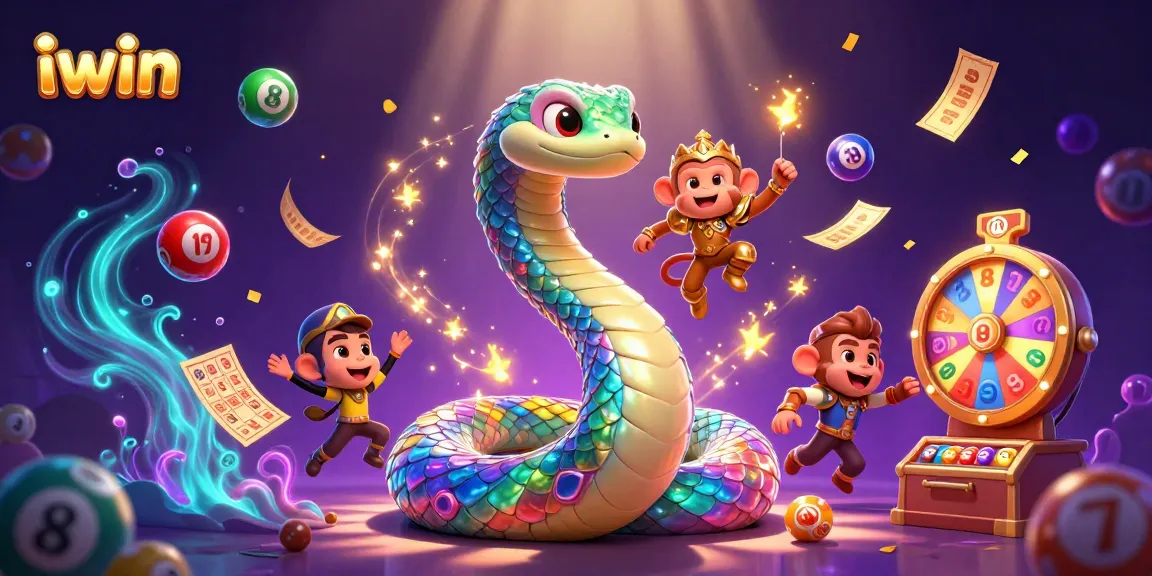 Engage with iwin's vibrant gaming world featuring dynamic lottery elements and magical characters.