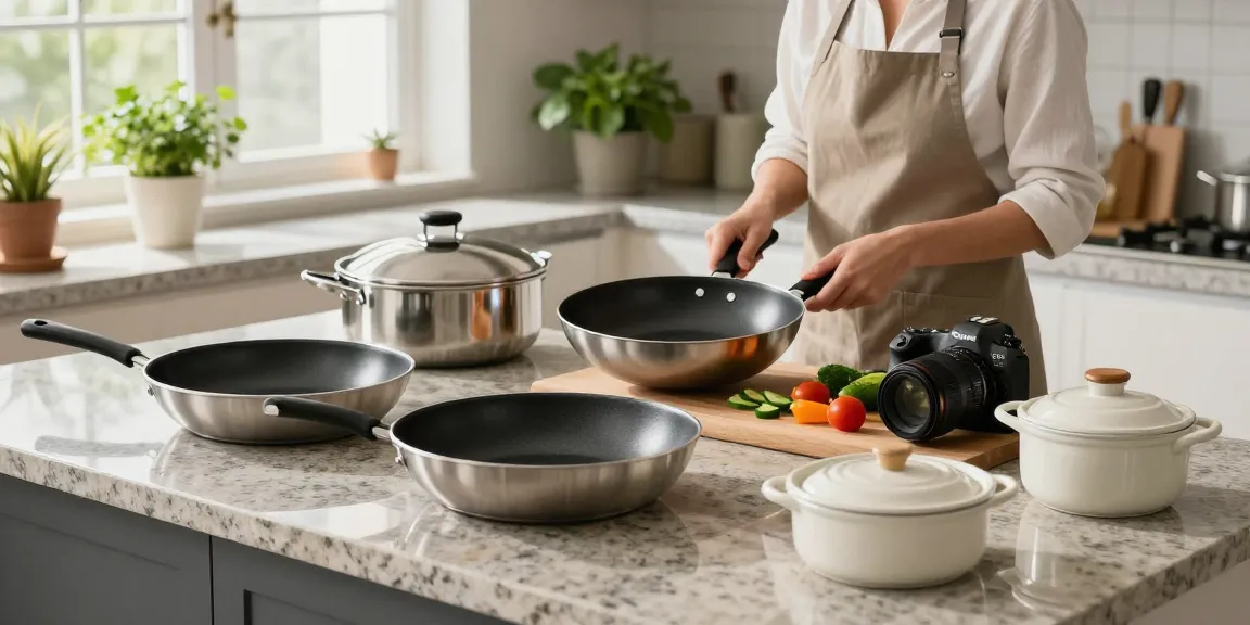 Explore diverse CookWare Price in Bangladesh with stylish cookware selections in a modern kitchen.