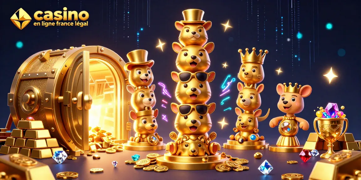 Jouer à des jeux de casino en ligne France légal avec des symboles colorés et une ambiance festive.