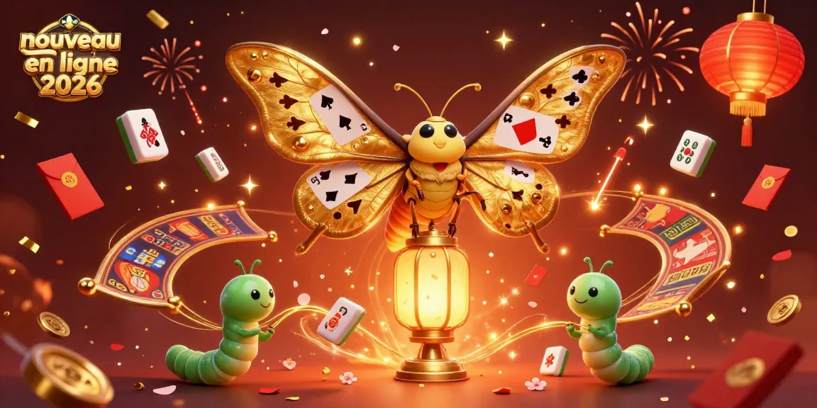 Plongez dans l'univers du nouveau casino en ligne 2026 avec une scène dynamique et chatoyante de jeux et de festivités.
