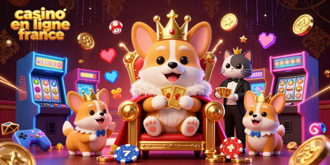 Découvrez l'expérience de jeu au casino en ligne France avec un corgi royal et son majordome.