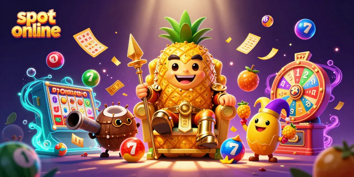 Permainan slot online yang seru dengan tokoh kartun di kasino pantai, menghadirkan keseruan dalam judi.