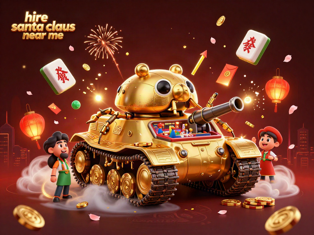 Experience the magic of the holidays with a festive theme to hire Santa Claus near me in a casino setting.