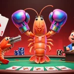 Hit on high-stakes poker with an intense scene featuring shrimp characters in action.